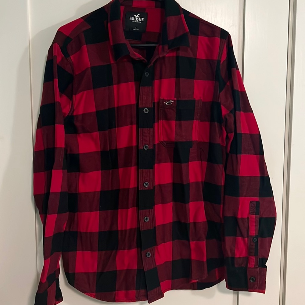 Hollister red flannel